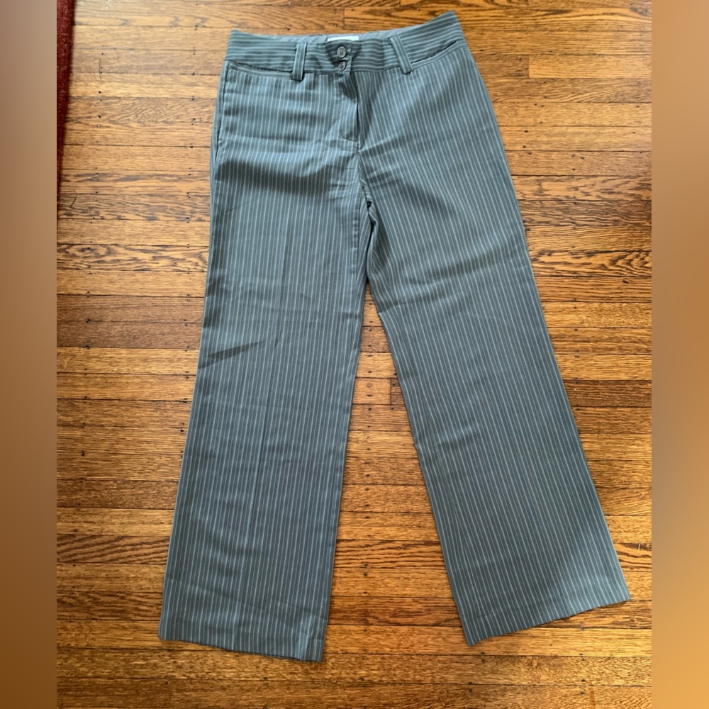 Women’s Striped Gray Wide Legged Pants